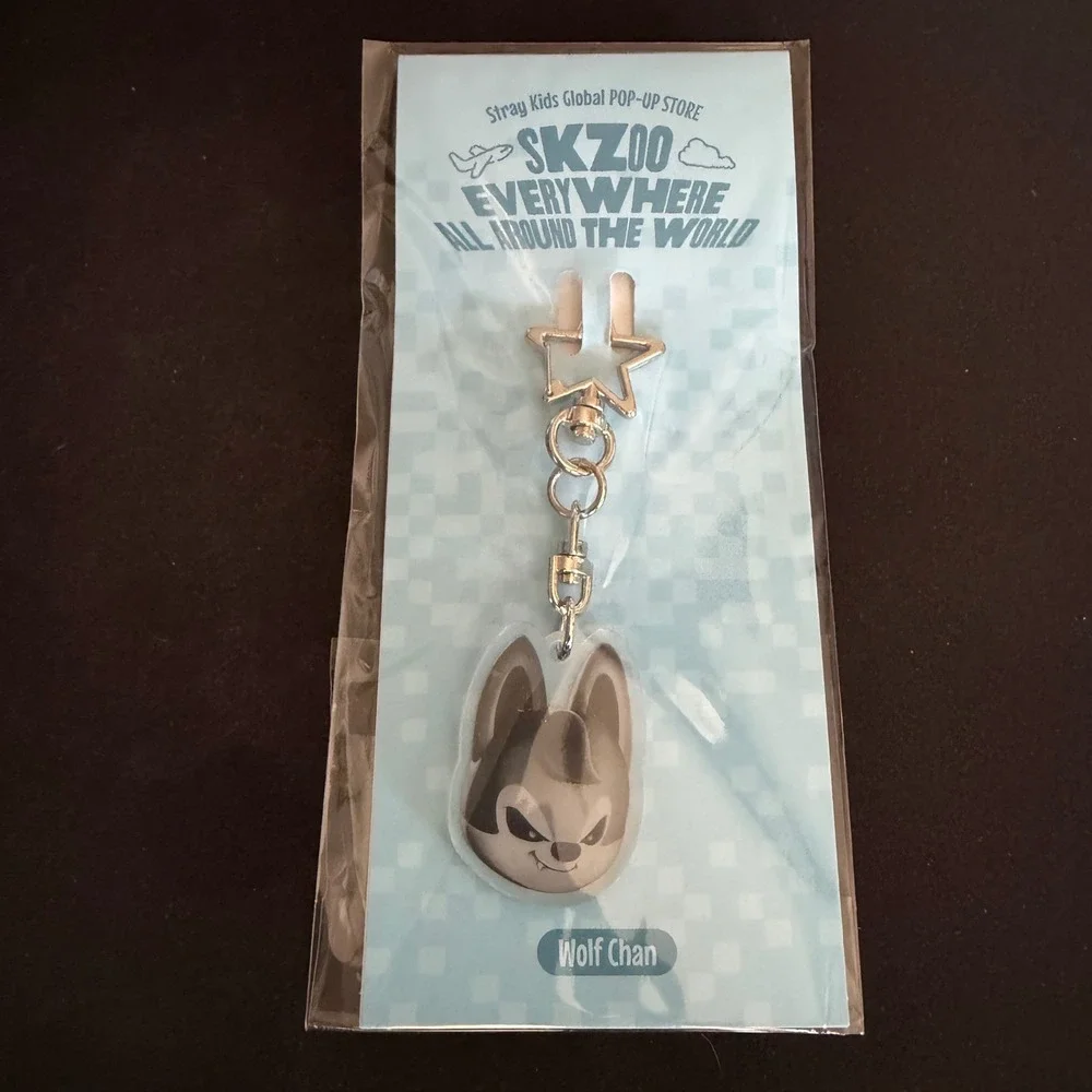 STRAY KIDS Skzoo Everywhere All Around The World Wolf Chan Acrylic Key Chain